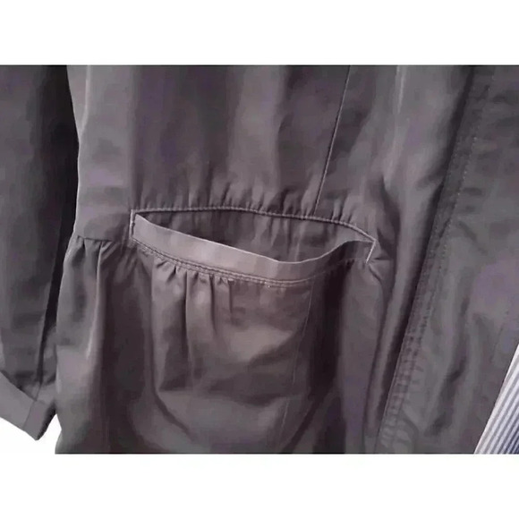 J. Jill Womens Jacket Coat Black Windbreaker Full Zip Pockets Hooded Petites XS - Picture 10 of 10